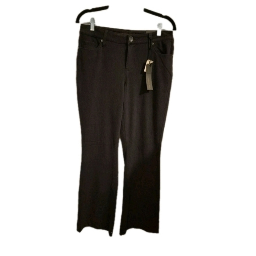 Nwt Coldwater Creek Woman's Brown Boot cut Knit Denim Jean Sz 6
